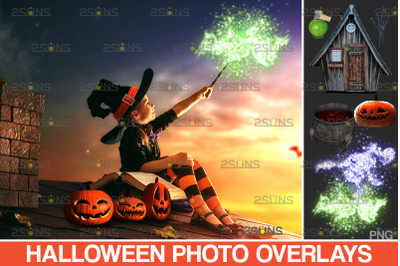 Halloween clipart &amp; Halloween overlay, Photoshop overlay magic wand