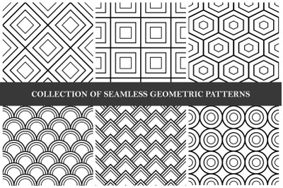 Black and white geometric patterns