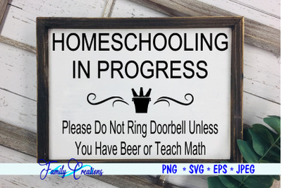 Homeschooling In Progress - Beer
