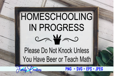 Homeschooling In Progress - Knock