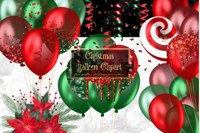 Christmas Balloons Clipart
