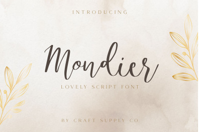Mondier - Lovely Script Font