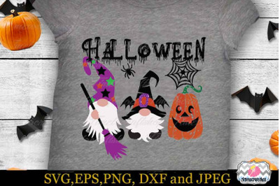 Halloween Gnomes SVG, Spider Gnome Svg, Pumpkin Gnome Wizard, Cricut a