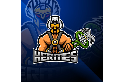 Hermes esport mascot logo design