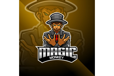 Magic monkey esport mascot logo