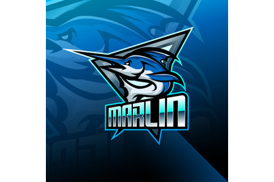 Marlin esport mascot logo design