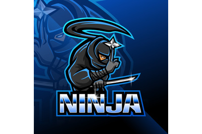 Ninja esport mascot logo design