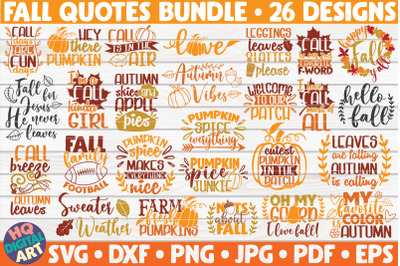Fall quotes SVG Bundle | 26 designs