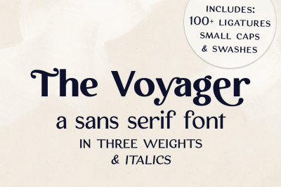 The Voyager display font