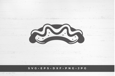 Hot dog icon isolated on white background vector illustration. SVG, PN