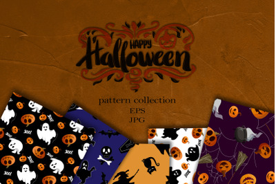 Halloween seamless patterns collection