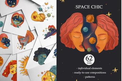 SPACE CHIC universe &amp; girls graphics