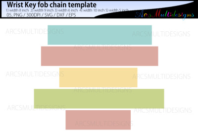 wrist Key fob chain template