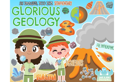 Glorious Geology Clipart - Lime and Kiwi Designs