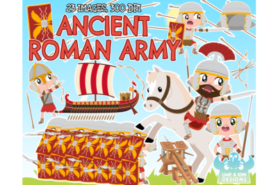 Ancient Roman Army Clipart - Lime and Kiwi Designs