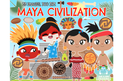 Maya/Mayan Civilization Clipart - Lime and Kiwi Designs