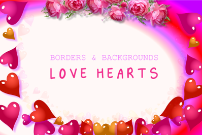 Love Heart Borders &amp; Backgrounds