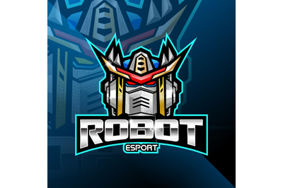 Robot head&nbsp;esport mascot logo&nbsp;