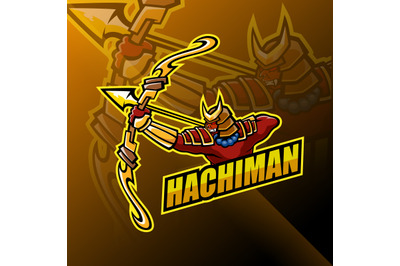 Hachiman esport mascot logo design