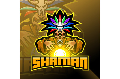 Shaman sport mascot logo design