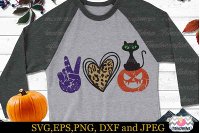 Grunge Peace Love Halloween SVG, Peace And Love Shirt