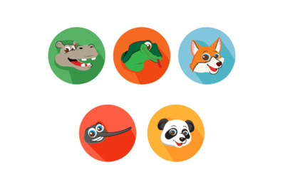 Panda Friends Cartoon Animals Icon Bundle