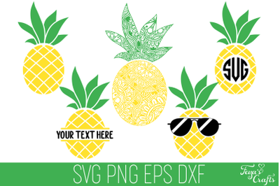 Pineapple SVG Cut Files Pack | Mandala Pineapple SVG