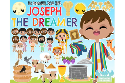 Joseph The Dreamer Clipart - Lime and Kiwi Designs