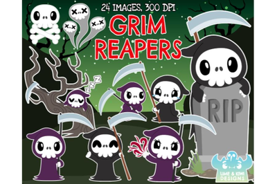 Grim Reapers Clipart - Lime and Kiwi Designs