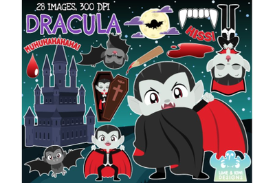 Dracula Clipart - Lime and Kiwi Designs