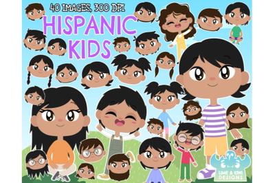 Hispanic Kids Clipart - Lime and Kiwi Designs