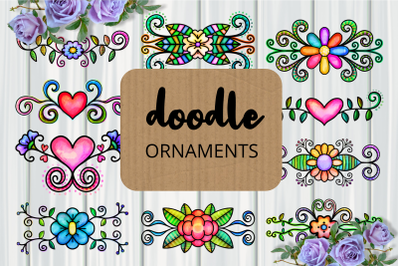 Doodle Ornamental Folk Art Flourishes