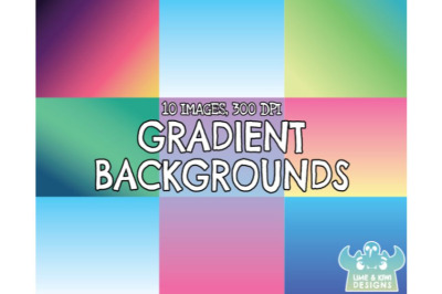 Gradients Backgrounds Clipart - Lime and Kiwi Designs