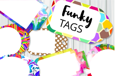 Funky Tag Template Banner Label Frames