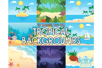 Tropical Backgrounds - Lime and Kiwi Designs