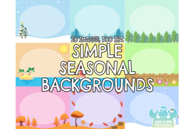 Simple Seasonal Backgrounds - Lime and Kiwi Designs