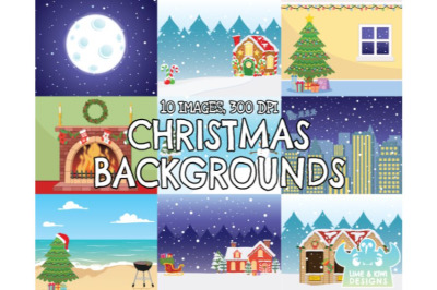 Christmas Backgrounds 1 - Lime and Kiwi Designs