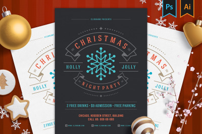 Christmas Party Invitation Flyer