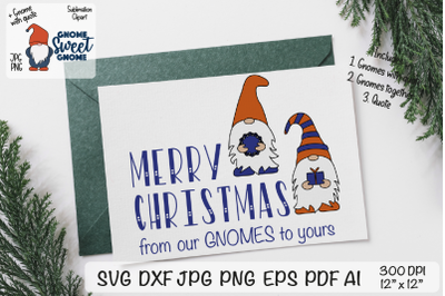 MERRY CHRISTMAS. Christmas Gnomes. Gnomes Sublimation Clipart.