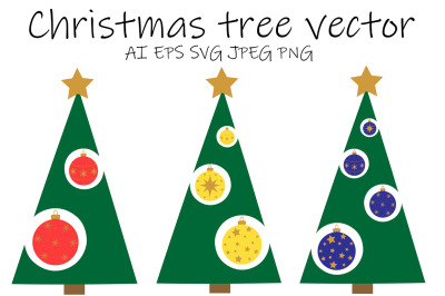 Set Christmas trees vector illustration. Christmas trees SVG