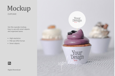 Cupcake Topper Mock Up | Compatible With Affinity Designer