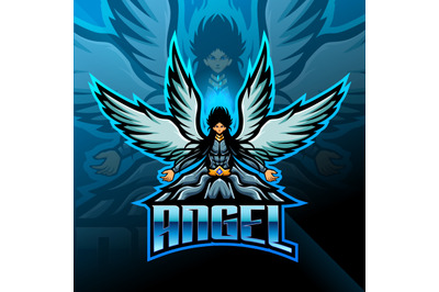 Warrior angel esport mascot logo design