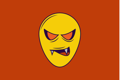 Halloween Icon Yellow Mask