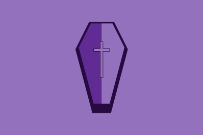 Halloween Icon Purple Coffin