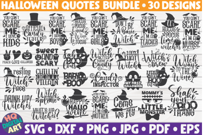 Halloween Quotes SVG Bundle | 30 designs