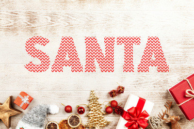 Santa Ugly Sweater - Christmas Font