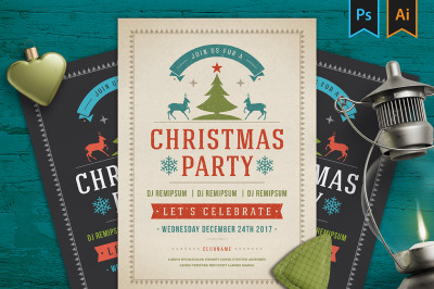 Christmas Party Invitation Flyer