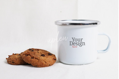 Enamel Mug And Cookies Mock Up | Compatible With Affinity Designer