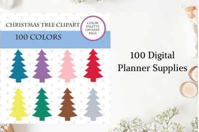 Christmas Tree Clipart&2C; Cute Christmas Stickers