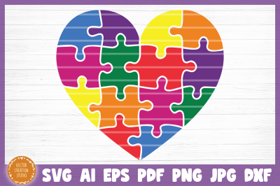 Autism Heart SVG Cut File